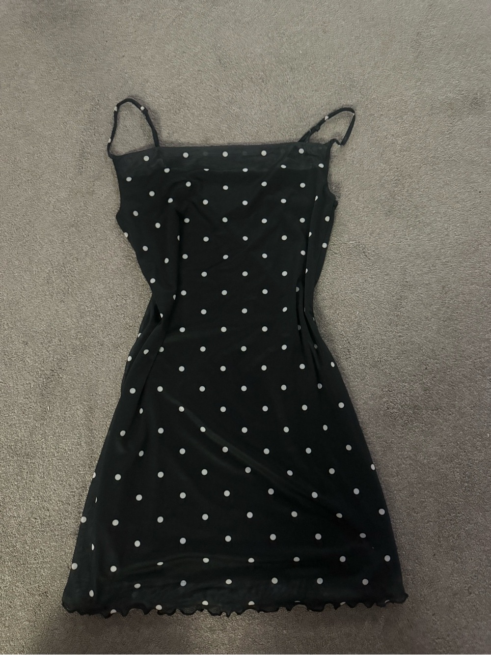 H&M Black Dress with White Polka Dots